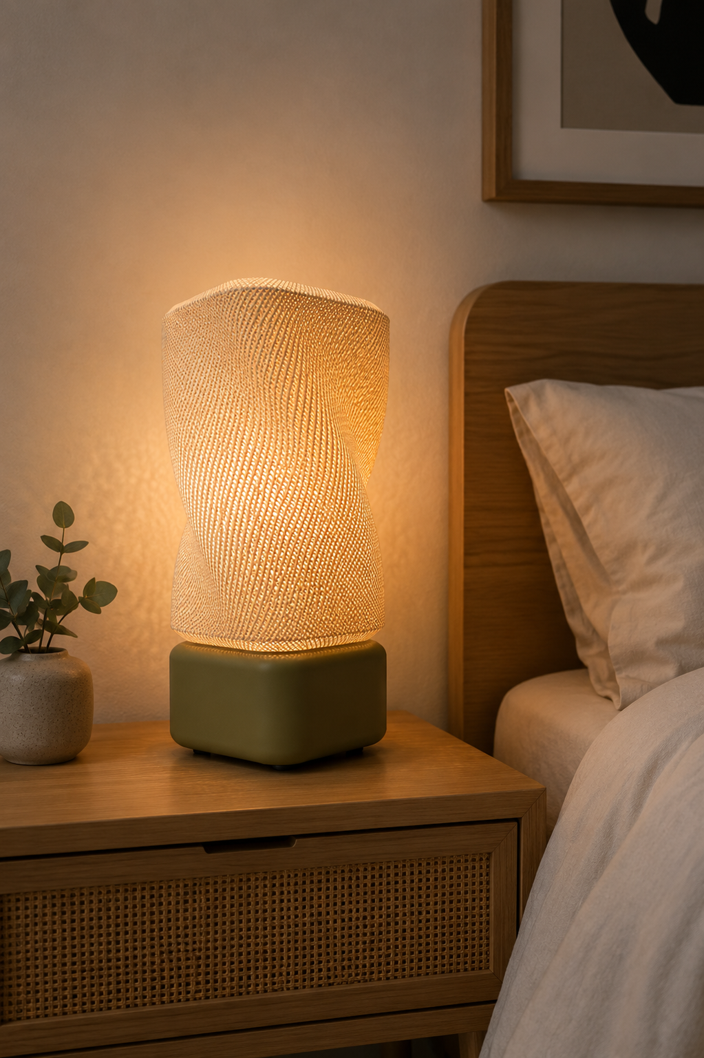 Lampara Enkel Serie Nordlys - Ambientacion dormitorio