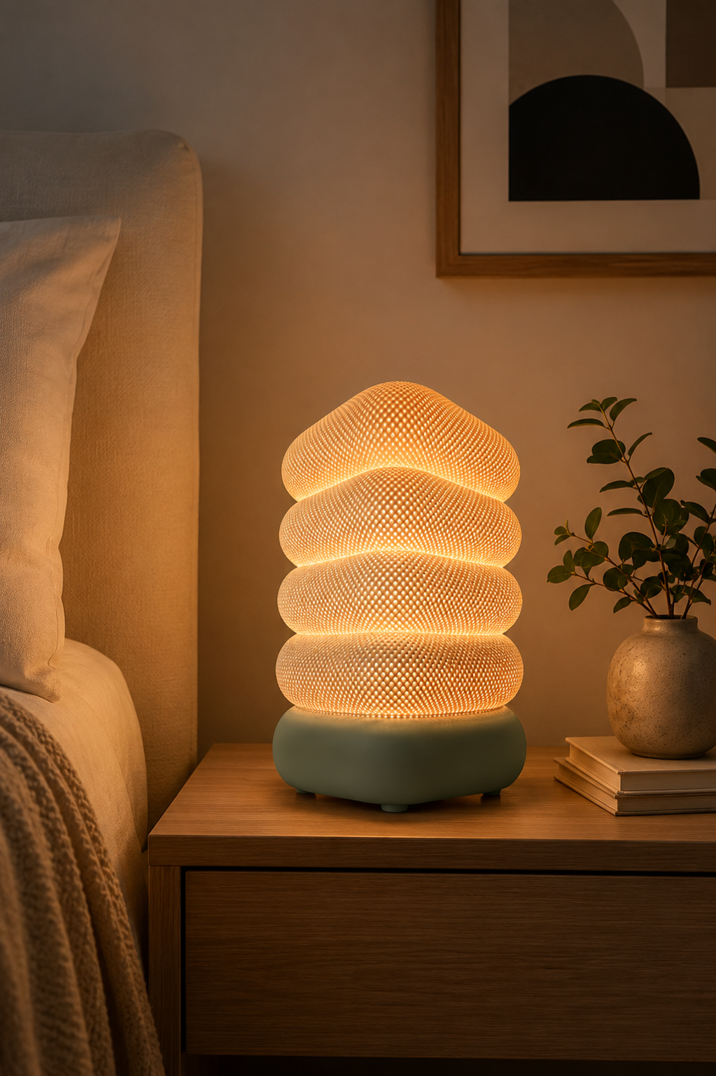Lampara Rand Serie Nordlys - Ambientacion dormitorio