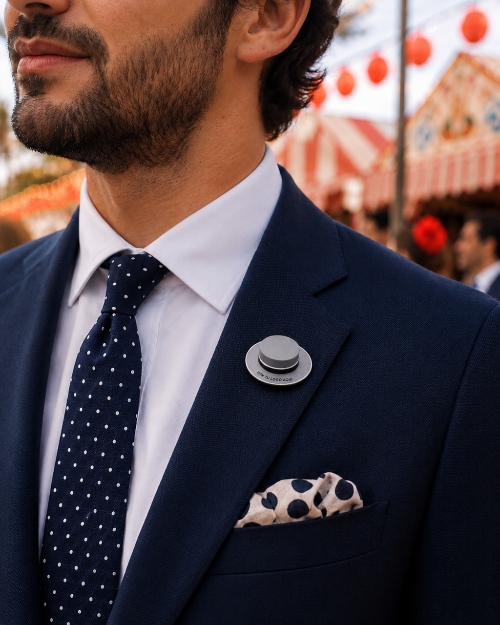 Pin Sombrero Cordobés personalizado con logo en solapa - Impresión 3D